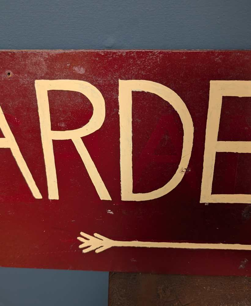 Vintage handpainted Garden Fete sign - Image 4