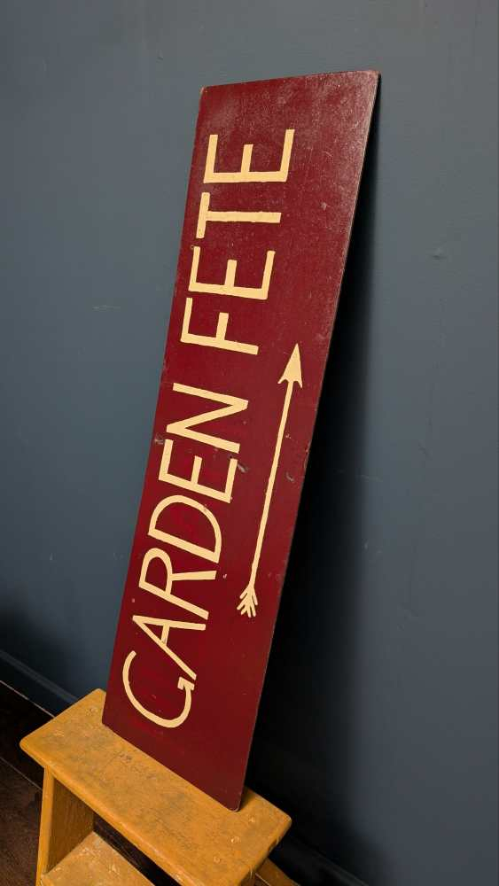 Vintage handpainted Garden Fete sign - Image 2