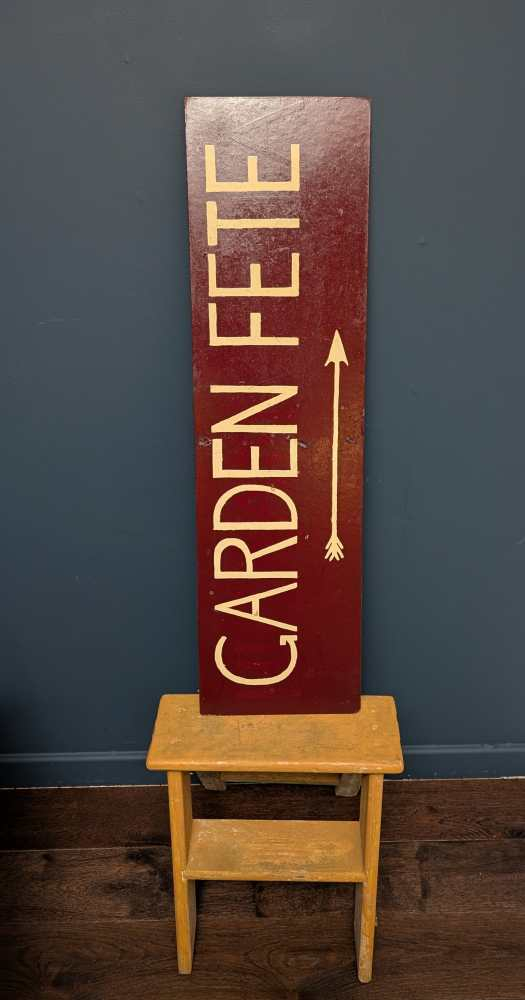 Vintage handpainted Garden Fete sign - Image 7