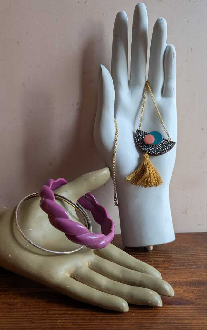 Vintage brown and white hand mannequins - Image 9