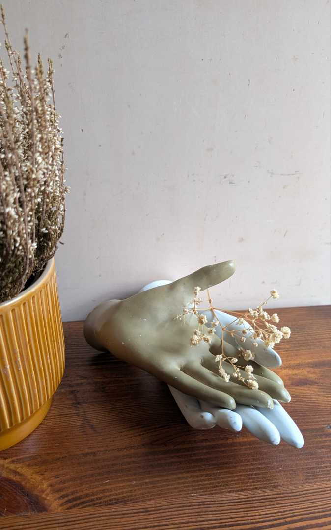 Vintage brown and white hand mannequins - Image 11