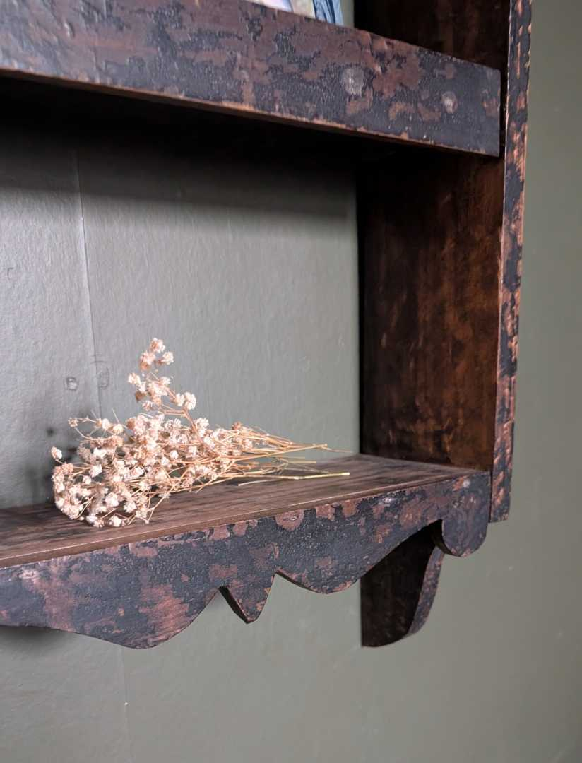 19th century handcut wall shelves - Image 3