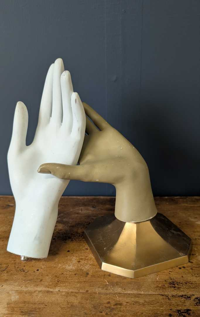 Vintage brown and white hand mannequins - Image 17