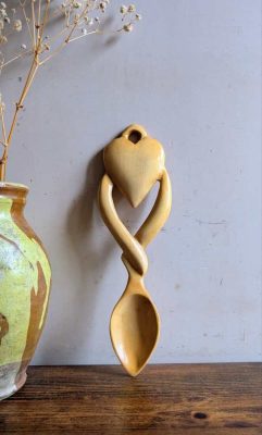 Hand carved Welsh Lovespoon