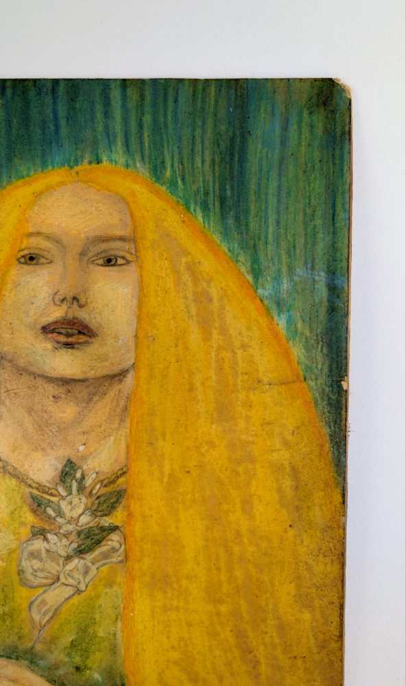 Yellow haired woman, original portrait painting - Image 5
