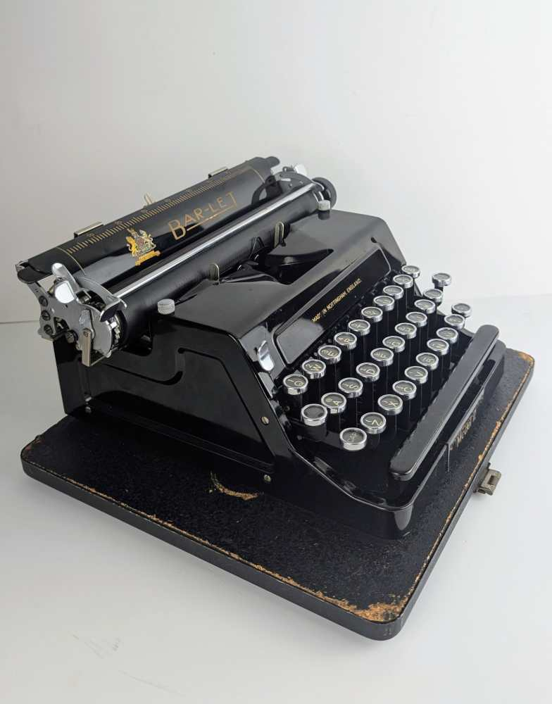 Bar-let model 2 mini portable typewriter in good working order, made in England in 1937 - Image 7