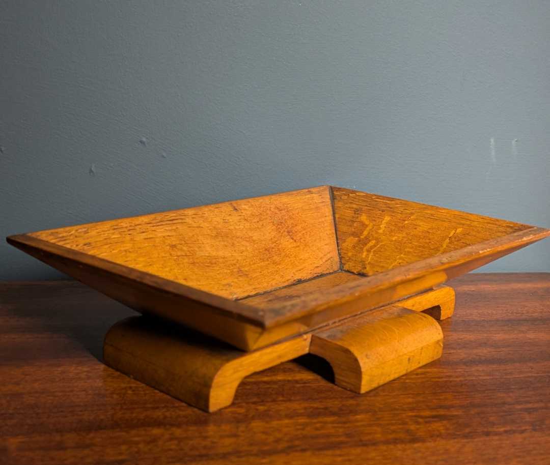 Art Deco golden oak dish - Image 2