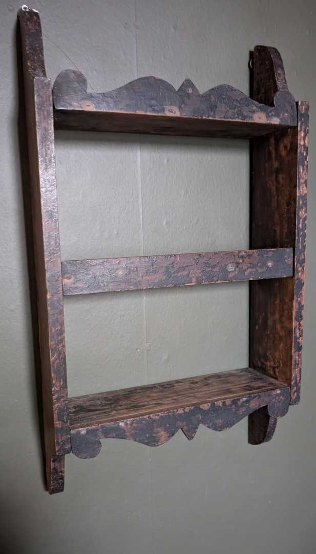 19th century handcut wall shelves - Image 9