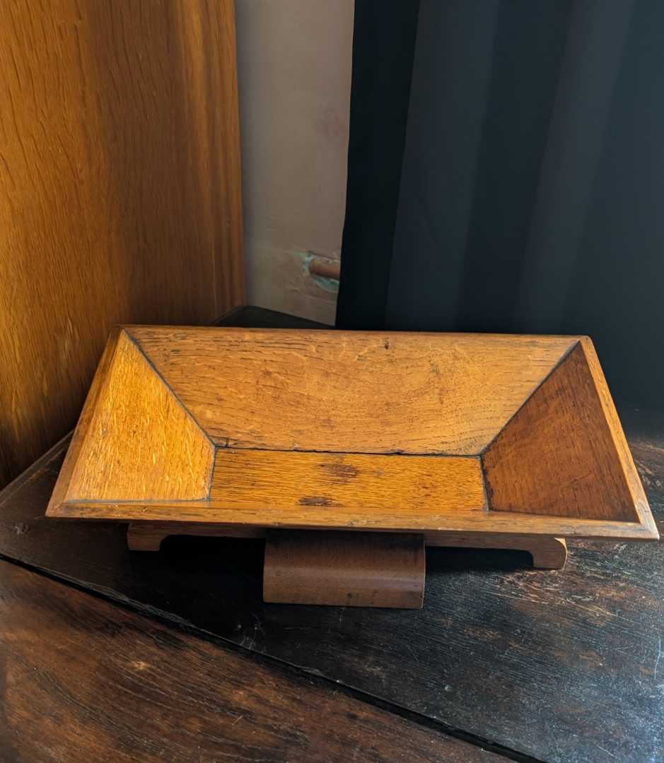 Art Deco golden oak dish - Image 4