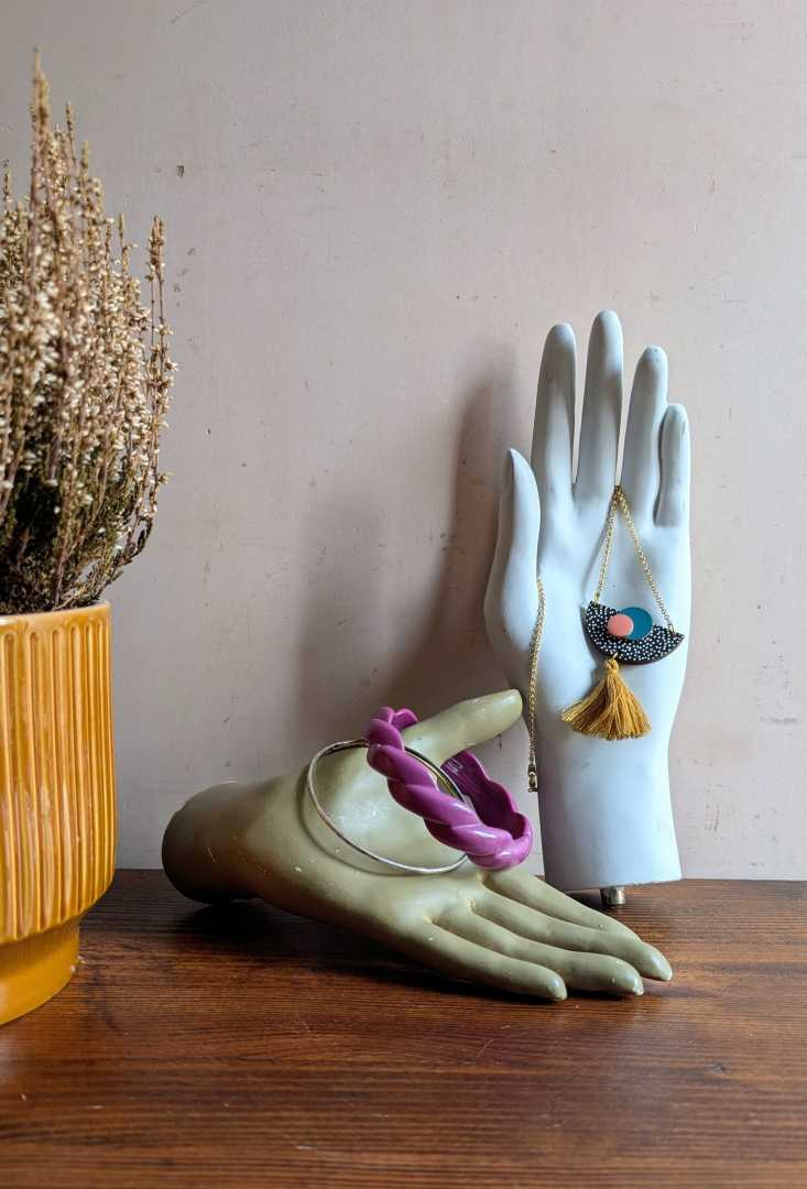 Vintage brown and white hand mannequins