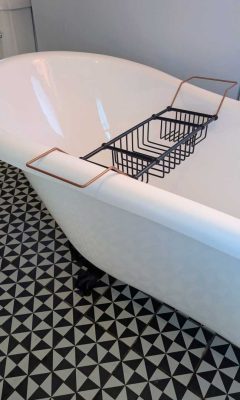 Vintage bath shelf rack