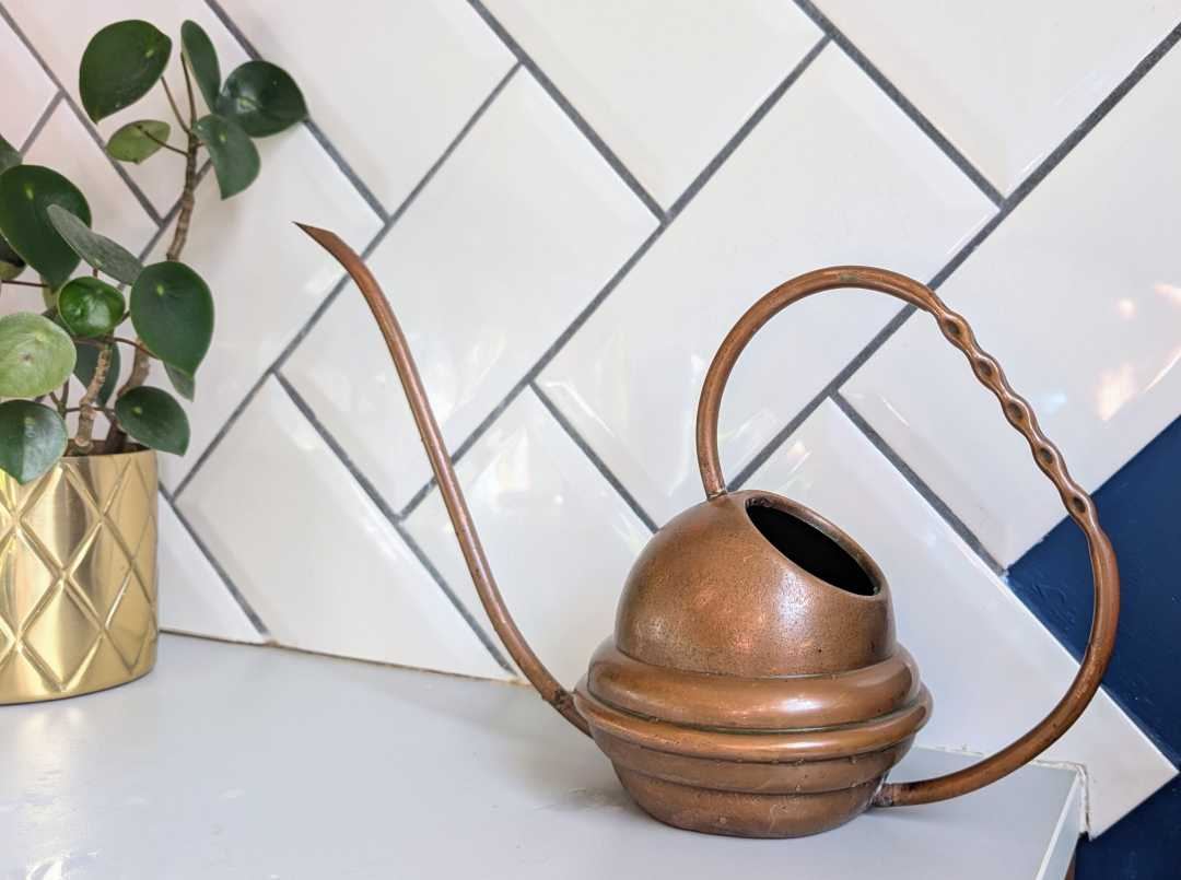 Unique vintage brass watering can - Image 7