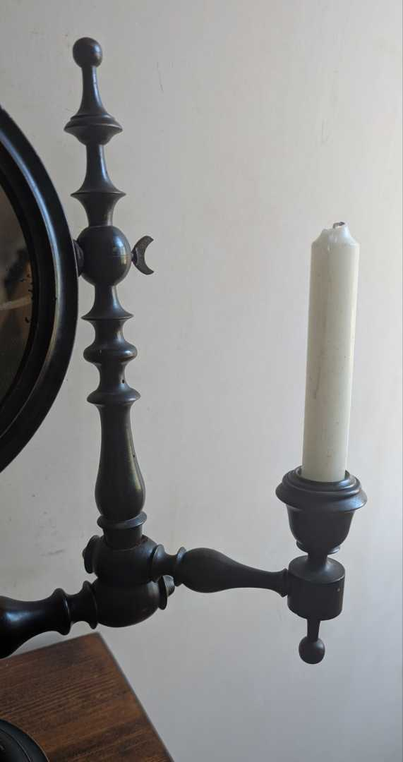 19th century tilting mirror with candle sconces - Image 3
