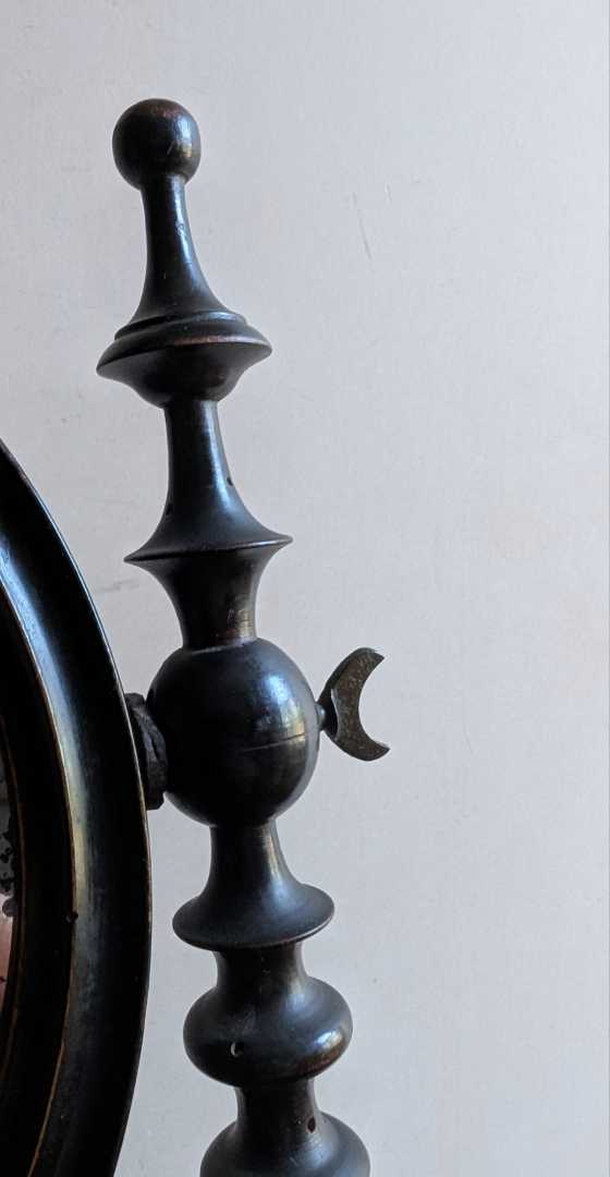 19th century tilting mirror with candle sconces - Image 9