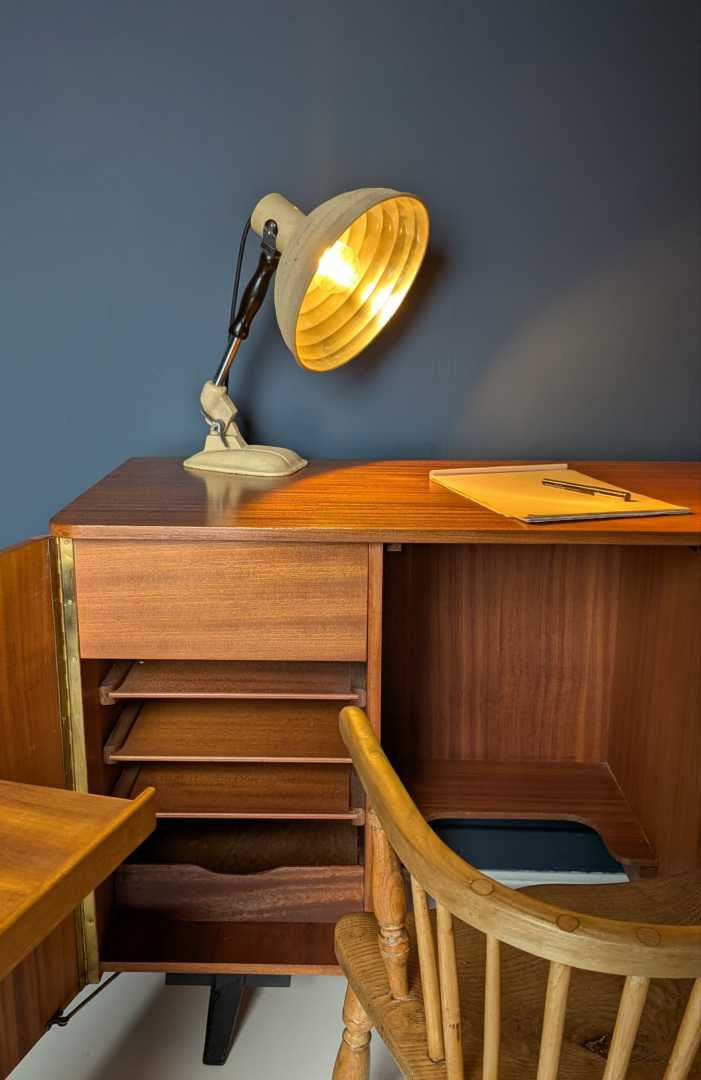 Midcentury teak folding metamorphic desk - Image 6