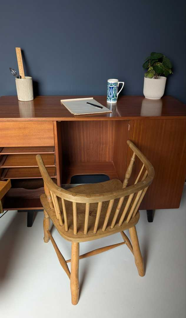Midcentury teak folding metamorphic desk - Image 11