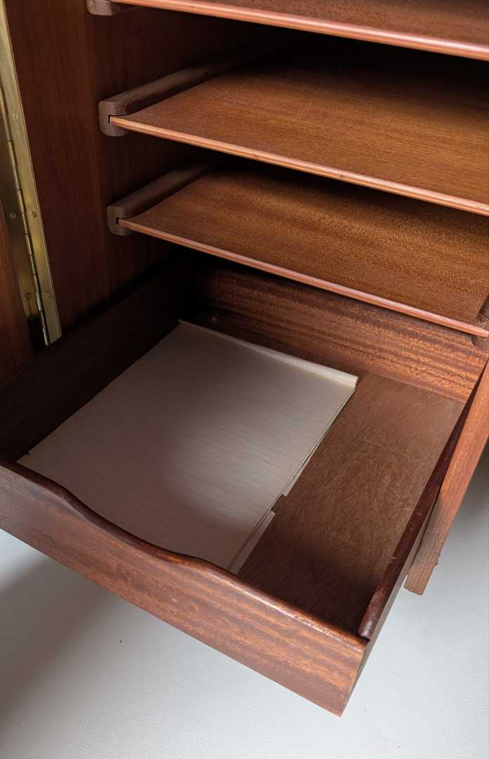 Midcentury teak folding metamorphic desk - Image 10