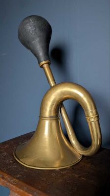 Large vintage brass classic car horn