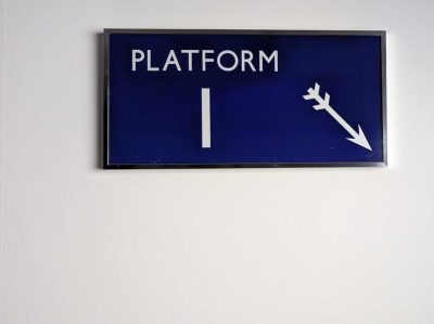 British Rail 'Platform' sign, framed