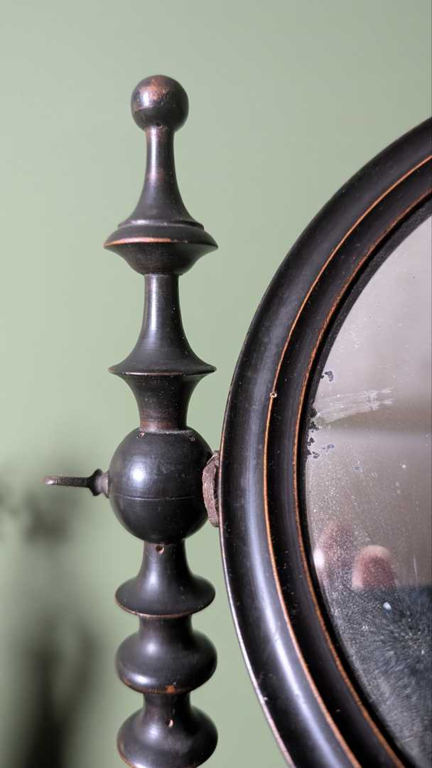 19th century tilting mirror with candle sconces - Image 2