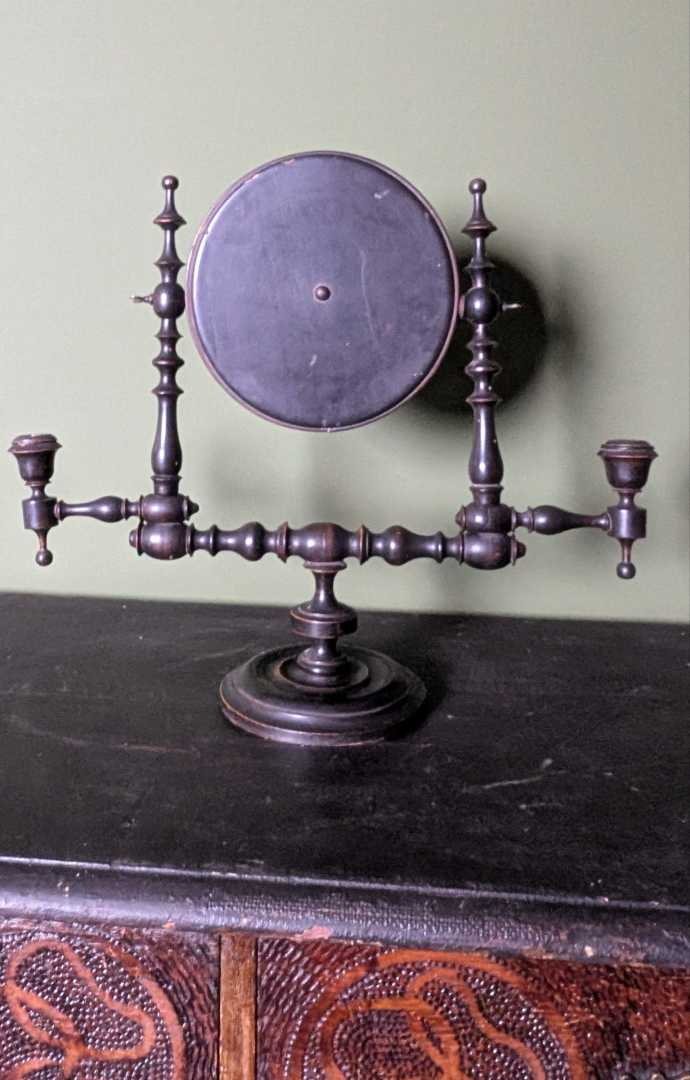 19th century tilting mirror with candle sconces - Image 15