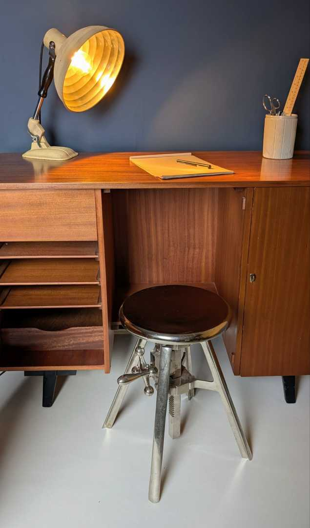 Midcentury teak folding metamorphic desk - Image 16