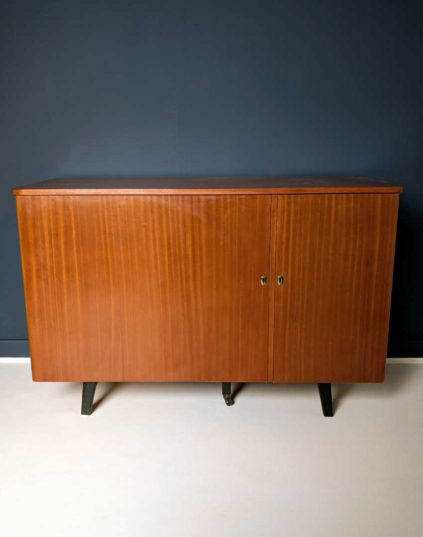 Midcentury teak folding metamorphic desk - Image 2