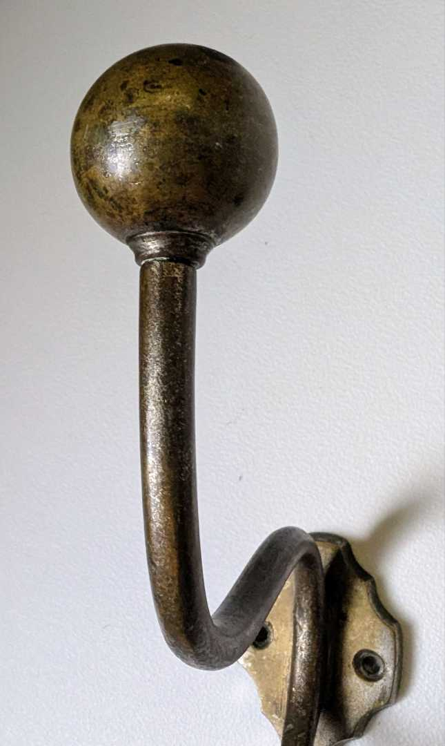 Two French c.1900s brass coat and hat hooks - Image 5