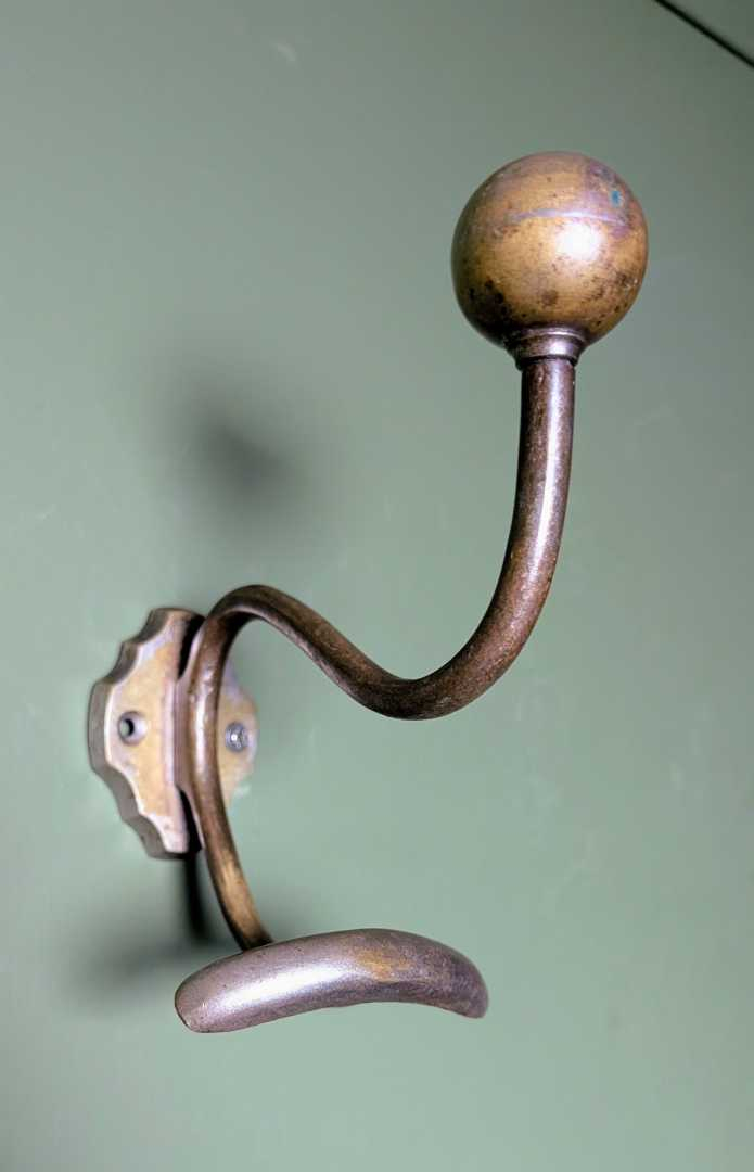 Two French c.1900s brass coat and hat hooks - Image 3