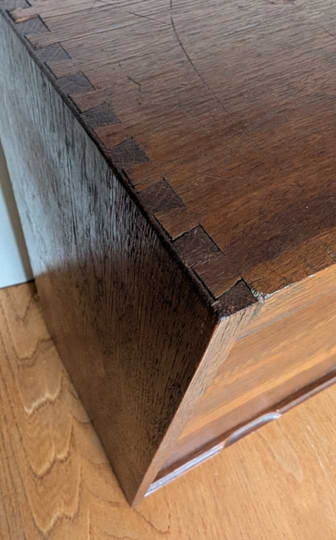 Edwardian tambour top cabinet - Image 12