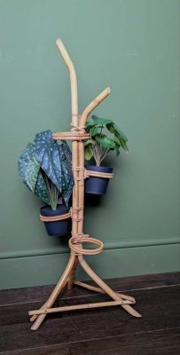 1960s bamboo plant stand