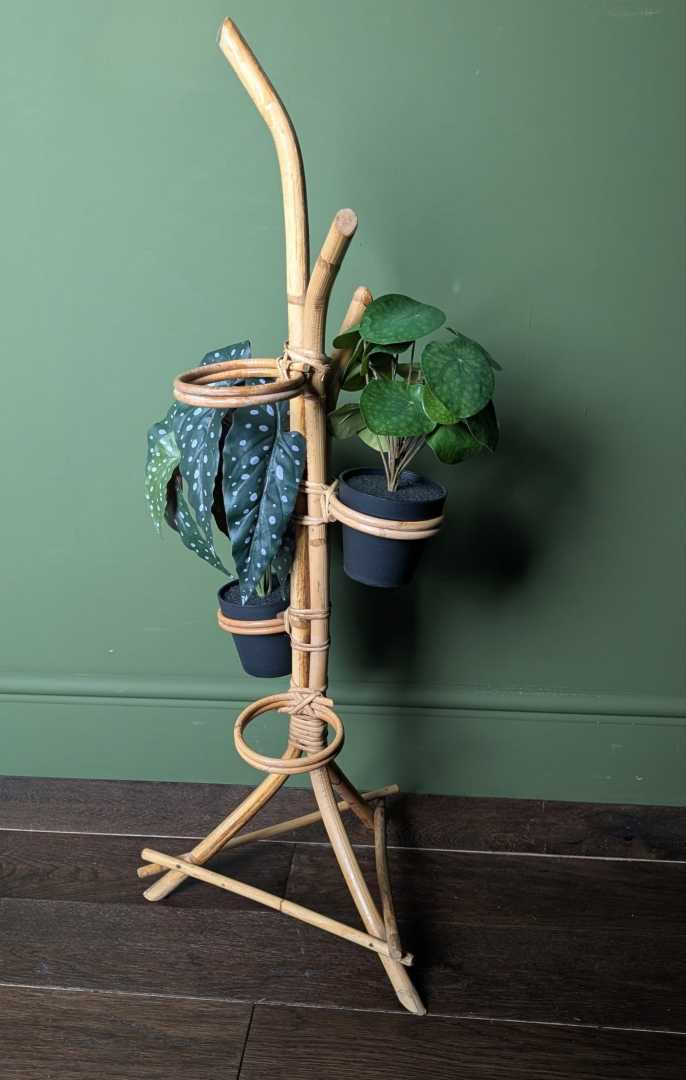 1960s bamboo plant stand - Image 7