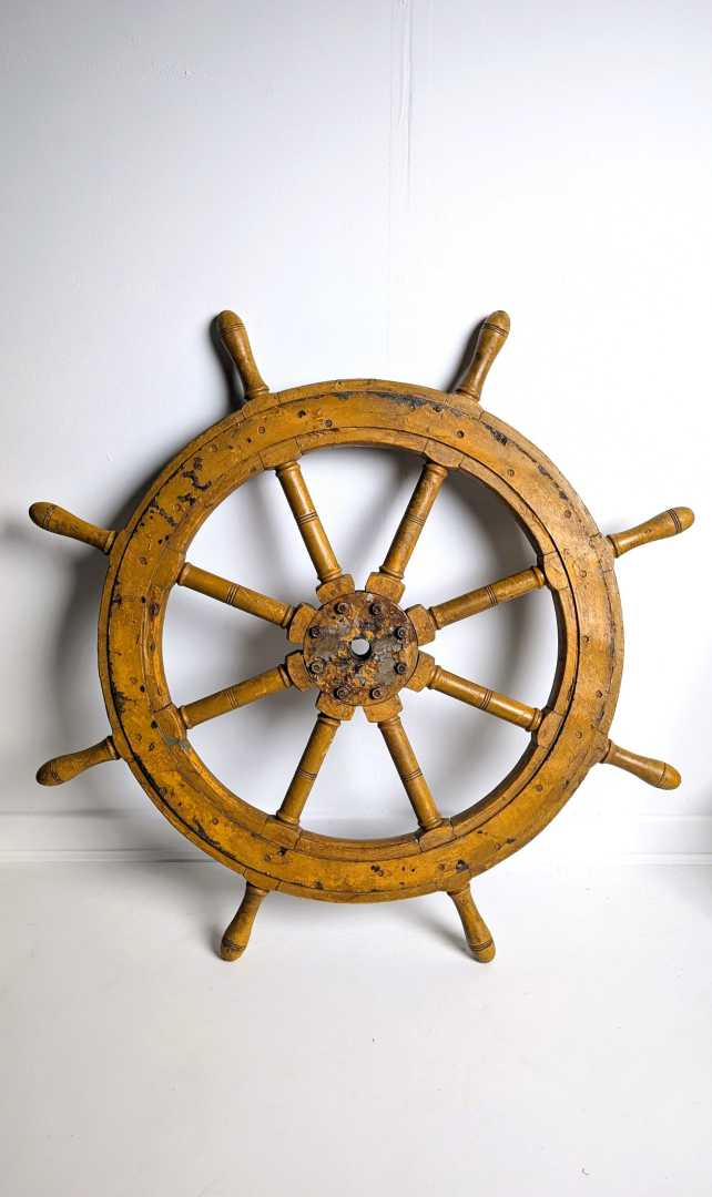 Huge old ships wheel