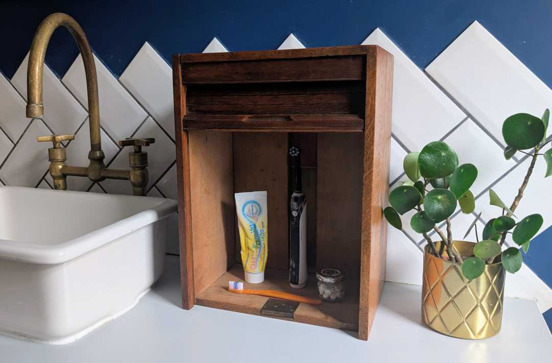 Edwardian tambour top cabinet - Image 5