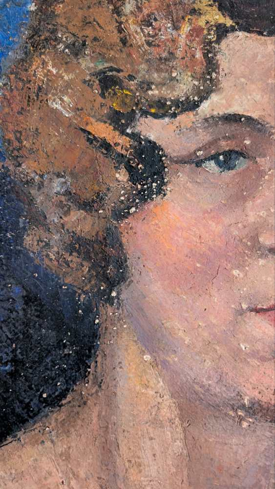 Original 1920s oil portrait on canvas of a woman - Image 17