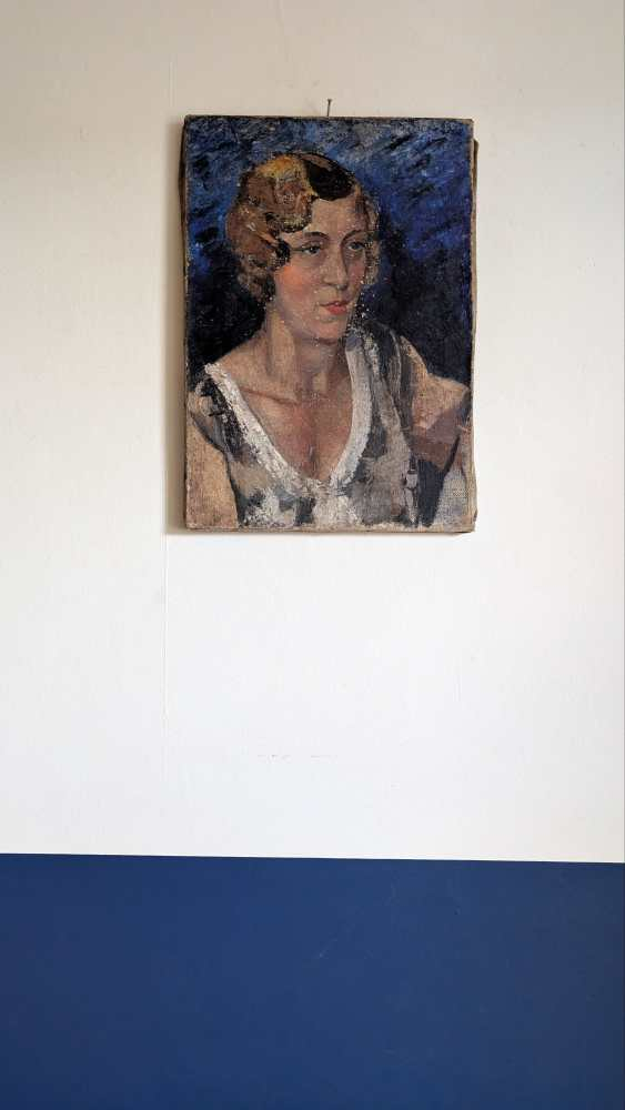 Original 1920s oil portrait on canvas of a woman - Image 20