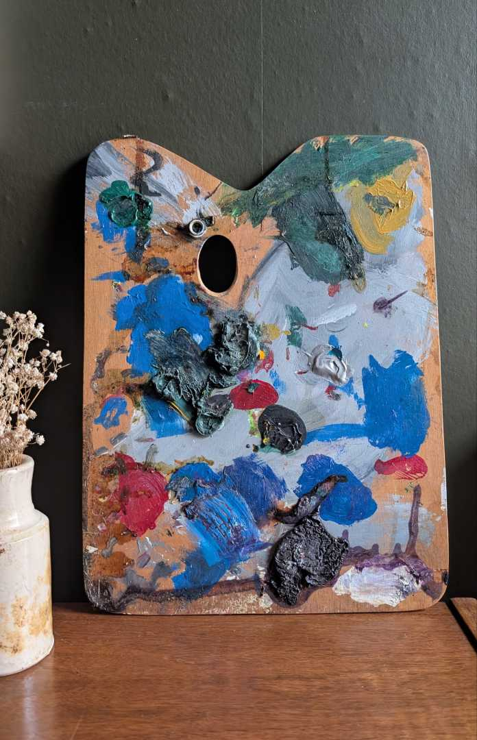Artist's oil paint palette as decor - no.2 - Image 7