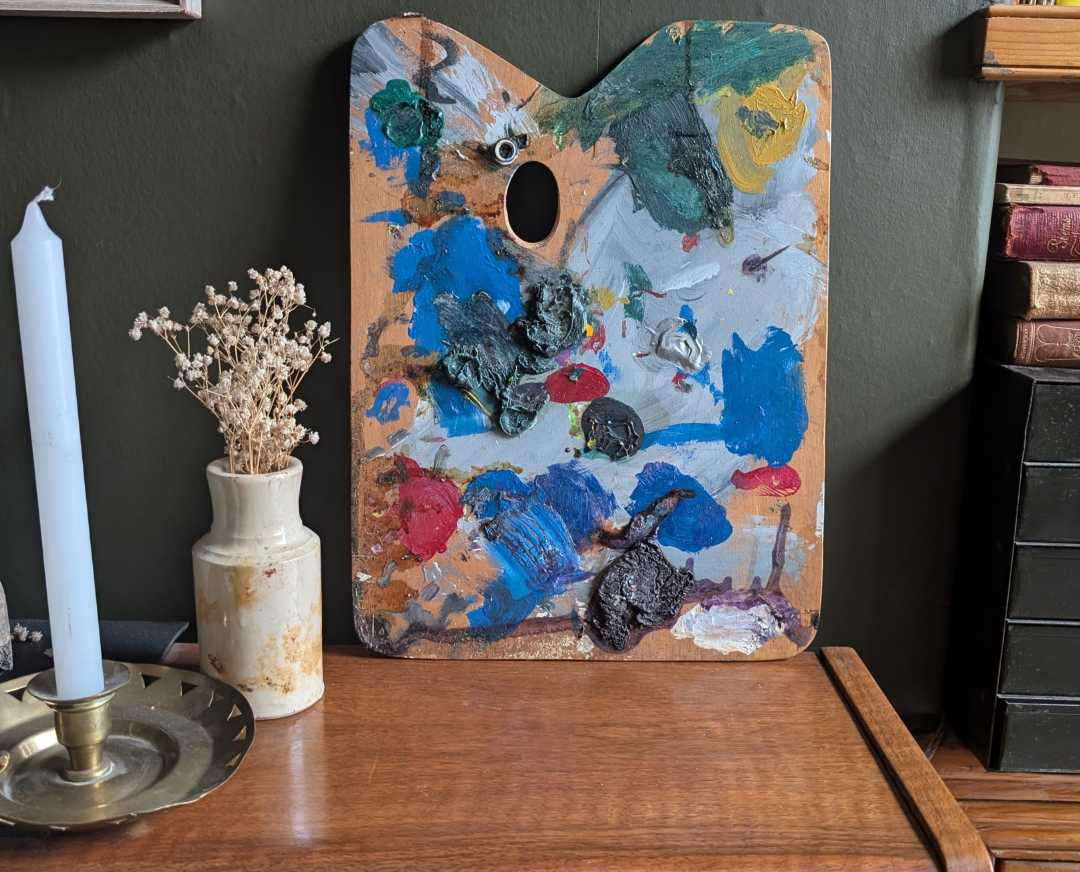 Artist's oil paint palette as decor - no.2 - Image 4