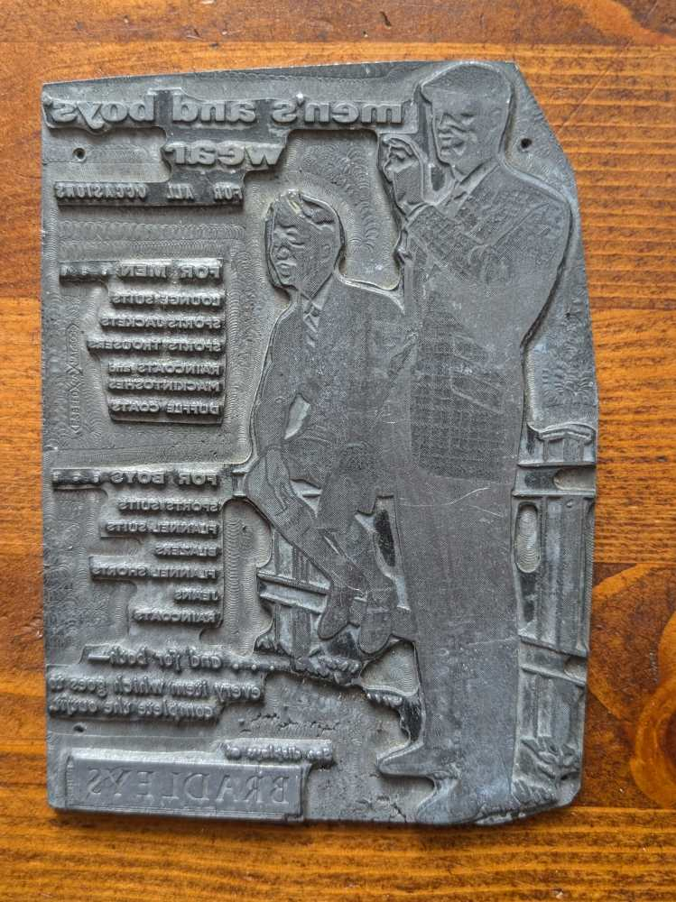 Three c.1950s printing plates - Image 24
