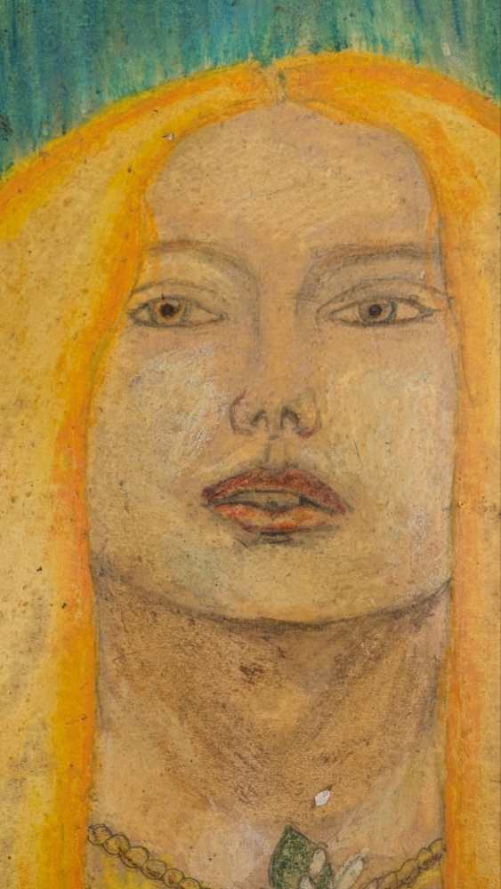 Yellow haired woman, original portrait painting - Image 4