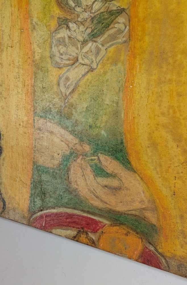 Yellow haired woman, original portrait painting - Image 6
