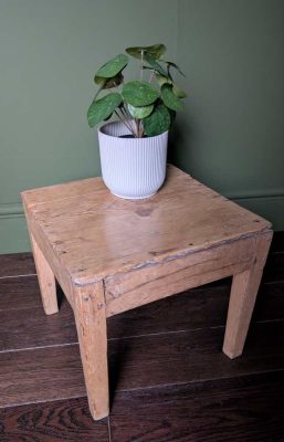 Small rustic pine table