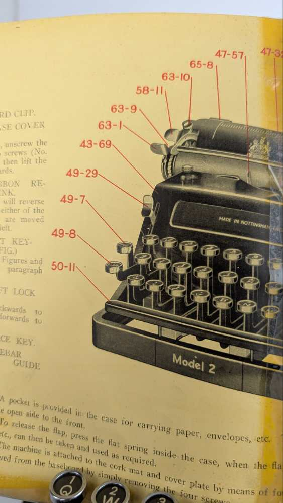 Bar-let model 2 mini portable typewriter in good working order, made in England in 1937 - Image 23