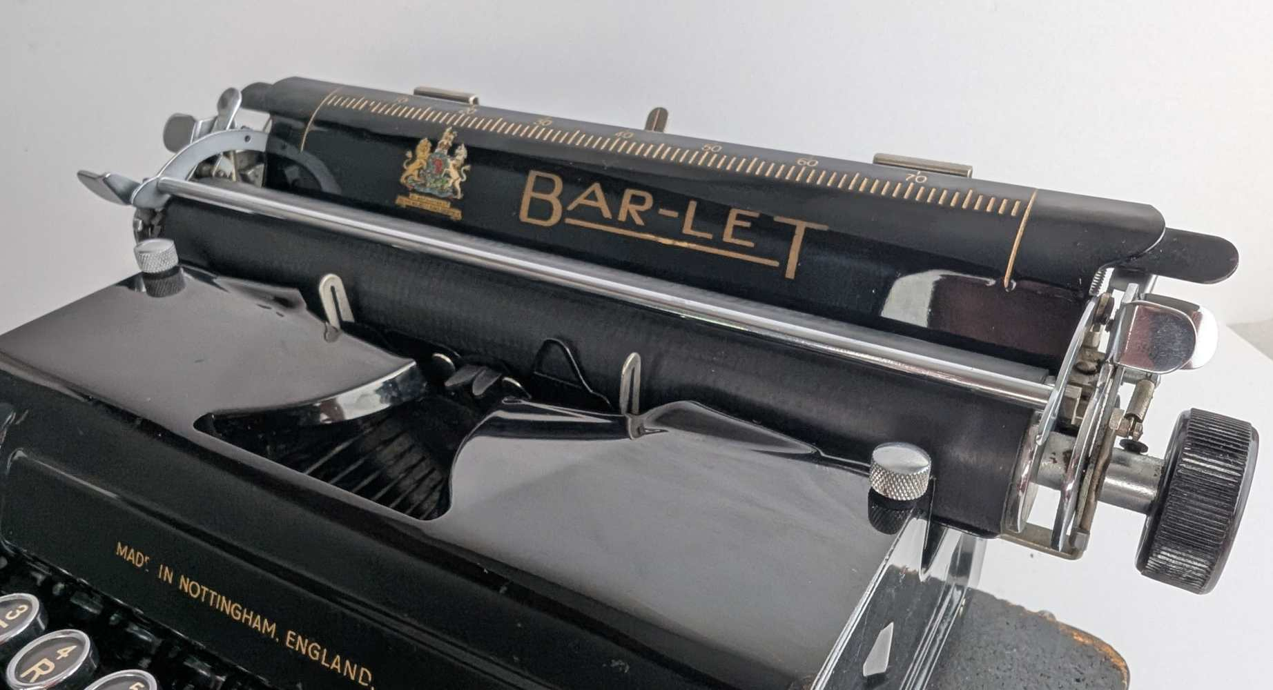 Bar-let model 2 mini portable typewriter in good working order, made in England in 1937 - Image 11