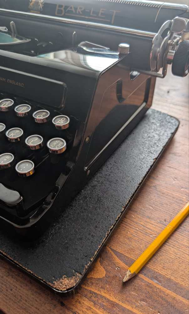 Bar-let model 2 mini portable typewriter in good working order, made in England in 1937 - Image 14