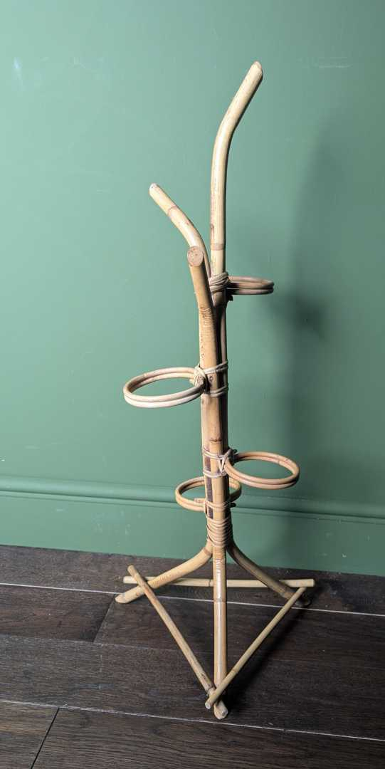 1960s bamboo plant stand - Image 3