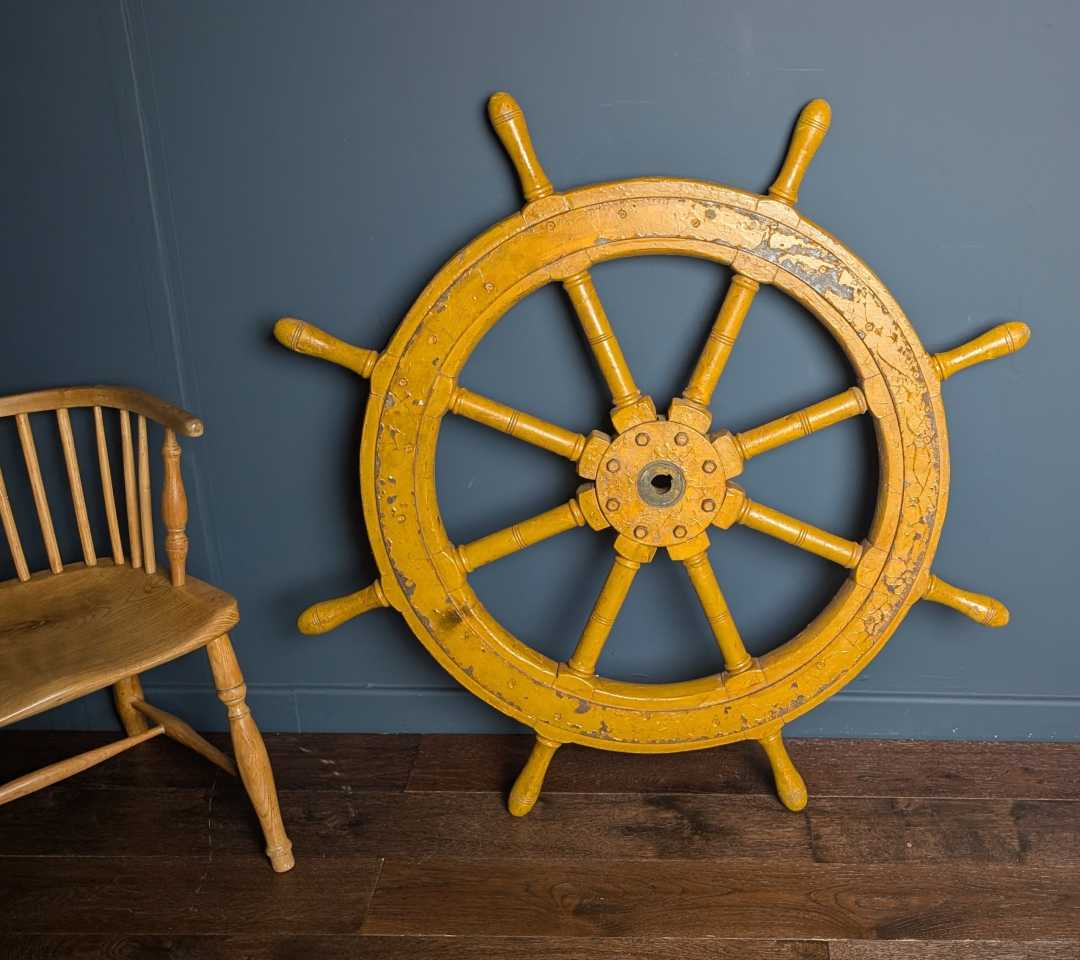 Huge old ships wheel - Image 13